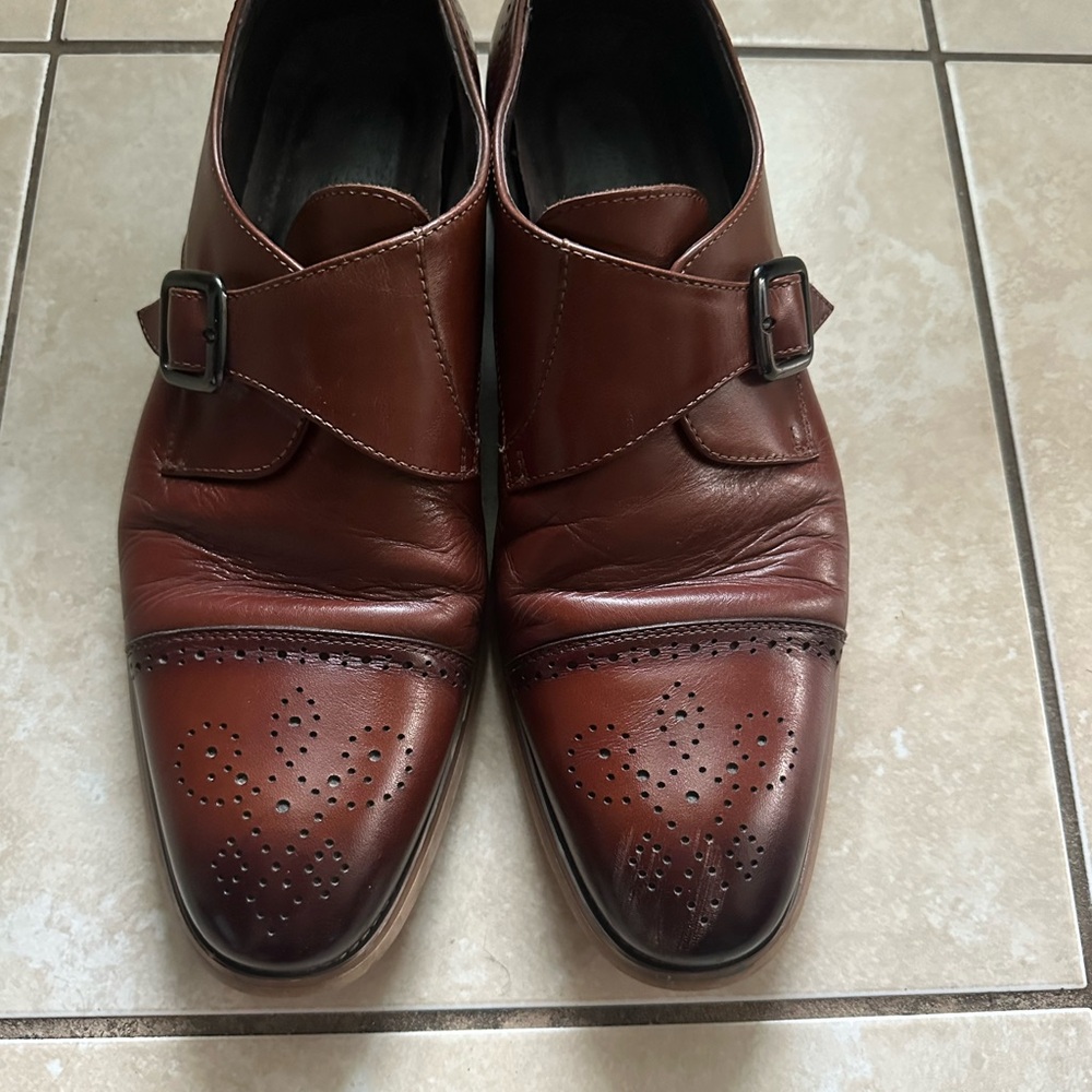 Stacy Adams Desmond Brown Cal Toe Monk Strap